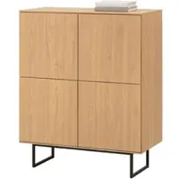 Furn.Design Highboard "Breda" in Stone Eiche Kommode 115 x 137 cm, mit Push-to-Open