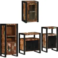 vidaXL Badezimmermöbel-Set 4 stk. Mehrfarbig 55 x 35 x 60 cm