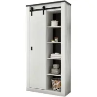 Furn.Design Garderobenschrank "Stove" weiß Pinie anthrazit Flurschrank 93 x 201cm