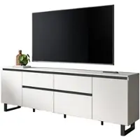 Inn.Furn TV-Lowboard "Gelia" in weiß und schwarz TV Unterteil 188 x 65 cm, Soft-Close und Komforthöhe