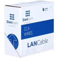 Dsit CAT5e F/UTP 50m auf Spule gewickelt starr grau CCA