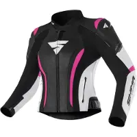 SHIMA Miura 2.0 Damen Motorrad Lederjacke, schwarz/pink, 42