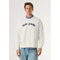 Pepe Jeans für Herren. PM5800146 Off-white Gio Sweatshirt (L), Weiß, Lässig, Baumwolle