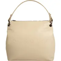 Bugatti Henkeltasche "DAPHNE", Damen, Gr. B/H/T: 34cm x 29cm x 13cm onesize, beige, Leder, leicht glänzend, unifarben, Taschen Henkeltasche, echt Leder