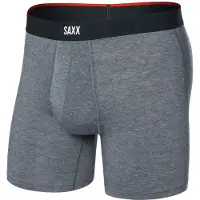 Saxx - Vibe Xtra Boxer Brief Fly - Kunstfaserunterwäsche Gr XL grau