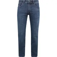 Pierre Cardin 5-Pocket-Jeans "Dijon", Herren, Gr. 40, Länge 30, blau (dunkelblau used buffies), Denim/Jeans, Obermaterial: 87% Baumwolle, 12% Polyester, 1% Elasthan, lang, Jeans 5-Pocket-Jeans