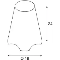 SLV 1001778 KIROCONE, Outdoor Tischleuchte, E27, IP44, weiss, max. 60 W
