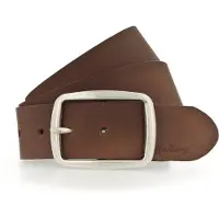 Mustang Ledergürtel "Audrey", Damen, Gr. 105, braun (660 bailys), Rindsleder, Gürtel Ledergürtel, breite 4-cm-Form, mit ovaler, durchgehender Doppelschließe
