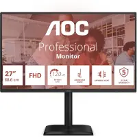 AOC 27E4U, 68,6 cm (27"), 1920 x 1080 Pixel, Full HD, LED, 4 ms, Schwarz