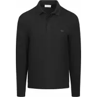 Lacoste Langarm - Longsleeve Poloshirt Piqué Schwarz - 3XL