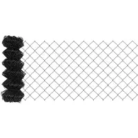 vidaXL Maschendrahtzaun mit Pfosten 10 x 0,4 m PVC-beschichteter Stahl
