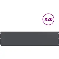 vidaXL Raseneinfassung 20 Stk. 25 x 103 cm Kaltgewalzter Stahl
