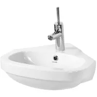 Creavit Eck- Waschbecken Handwaschbecken Wandmontage 45x45 cm Weiß