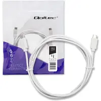 Qoltec 52344, 1,4 m, USB C, USB C, USB 2.0, 0,48 Gbit/s, Weiß