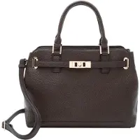 L.credi Handtasche Schultertasche Renate Handle Bag Chocolate dunkelbraun