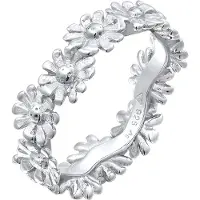 Elli Silberring "Ring Bandring Blüte Blume Flower Hippie 925 Silber" Gr. 54, silber, Fingerringe, Damen, 54, Silber 925 (Sterlingsilber), Silberring