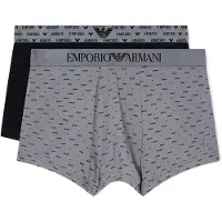 Emporio Armani für Herren. EM001014_AF18885 Set 2 Boxershorts grau, schwarz (XL), Heimtextilien, Baumwolle