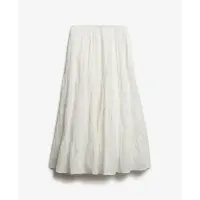 Superdry für Damen. W7210412A Tiered Maxi Rock gebrochenes Weiß (XXS), Lässig, Baumwolle