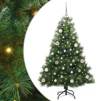 vidaXL Künstlicher Weihnachtsbaum mit 150 LEDs Grün 150 cm PE und PVC