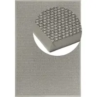 Dekowe Teppich "Basic S2 Karree", silber (silberfarben), B:160cm H:10mm L:230cm, Kunstfaser, Teppiche, Teppich, Sisaloptik, mit Bordüre, In- und Outdoor geeignet