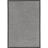 Dekowe Teppich "BasicS2 Fischgrat", grau (schiefer), B:160cm H:10mm L:230cm, Kunstfaser, Teppiche, Teppich, Fischgrät Design, mit Bordüre, In- und Outdoor geeignet