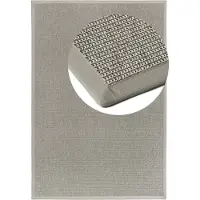 Dekowe Teppich "Basic S2 Twill", silberfarben, B:80cm H:10mm L:150cm, Kunstfaser, Teppiche, Teppich, meliert, Sisaloptik, mit Bordüre, In- und Outdoor geeignet