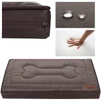 Welsti Orthopädisches Hundebett, Hundematratze, brown bone L 100x70 antirutsch