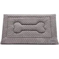 Welsti Hundebett für eine Katze, Hundematte, grau Minky M 70x50