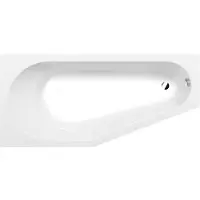 Polysan TIGRA asymmetrische Badewanne 170 x 80 x 46 cm, links, weiß