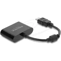 DeLOCK 63000, 0,18 m, USB Typ-C, HDMI + USB Type-C, Stecker, Buchse, 1.4/2.2