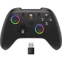 Rapture Gamepad CYPHER schwarz für PC, Nintendo Switch, PS3, kabelgebunden & kabellos (2,4 GHz), Hall-Sensoren, RGB, 15h Akkulaufzeit