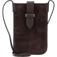 Decadent Leder Handytasche Fiona Mobile Bag Suede Dark Brown braun