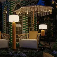 New Garden Newgarden Phoebe LED Tischlampe Solar und Akku 40 cm Senf