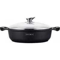 Pricenet Royalty Line RL-BR32M: Flache Marmor-Suppenpfanne 32cm