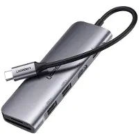 UGREEN 15214, Kabelgebunden, USB 3.2 Gen 1 (3.1 Gen 1) Type-C, 100 W, Lila, Metallisch, MicroSD (TransFlash), SD, 64 GB