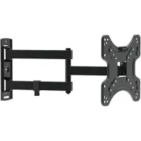 HomeShopXL Schwenkbare TV-Wandhalterung 15-47 Zoll - VESA 75x75/100x100/200x200 - Neigbar und drehbar - Max. 30 kg - Kabelmanagement - Schwarz [39697B]