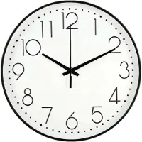 HomeShopXL HSXL - 30cm Wanduhr - Schwarz/Weiß - HSM001 - Analog - Uhr Geräuschloses Uhrwerk