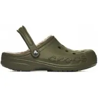 Crocs Baya Lined Clogs Uni Hausschuhe mit Warmfutter Army Green 46-47 EU