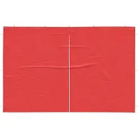 vidaXL Partyzelt-Seitenteil 2 Stk. 300 x 195 cm Rot PE und Stahl