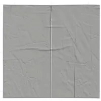 vidaXL Partyzelt-Seitenteil 2 Stk. 200 x 195 cm Hellgrau PE und Stahl
