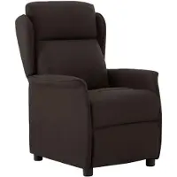 vidaXL Liegestuhl Dunkelbraun Polyester