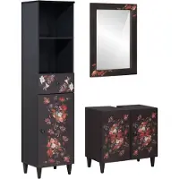 vidaXL Badezimmerschrank-Set 3 Stk. Massivholz Mango
