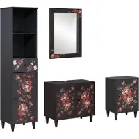 vidaXL Badezimmerschrank-Set 4 Stk. Massivholz Mango
