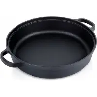 Artemis Tiefe Bratpfanne aus Gusseisen für Gas, Induktion, Grill, Kamin, Backofen, 30 cm