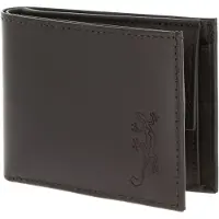 OXMOX Leder Geldbörse Leather RFID Protect Pocketbörse Lizard Embossed Brown dunkelbraun