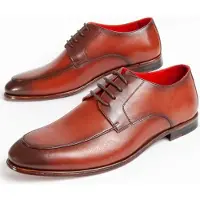 Purapiel Herren Schnürschuh Oxford Imperi6 aus braunem Leder Chrom VI-frei mit ledergenähter Sohle