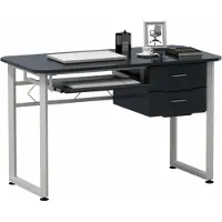 Hjh OFFICE WORKFLOW | 120x60 - Schreibtisch Graphit / Weiß