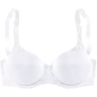 LASCANA Minimizer-BH , Damen, Gr. 80, Cup D, weiß, Microtouch, Obermaterial: 83% Polyamid, 12% Elasthan, 5% Polyester, BHs Minimizer-BH, mit Bügel, mit hübscher Stickerei an den Trägern