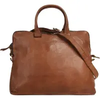 Harold's Leder Businesstasche Laptoptasche mit Laptopfach Submarine Post-Businessbag Cognac braun