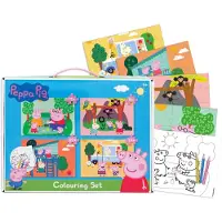 E-ONE Peppa Wutz - Puzzle-Set zum ausmalen